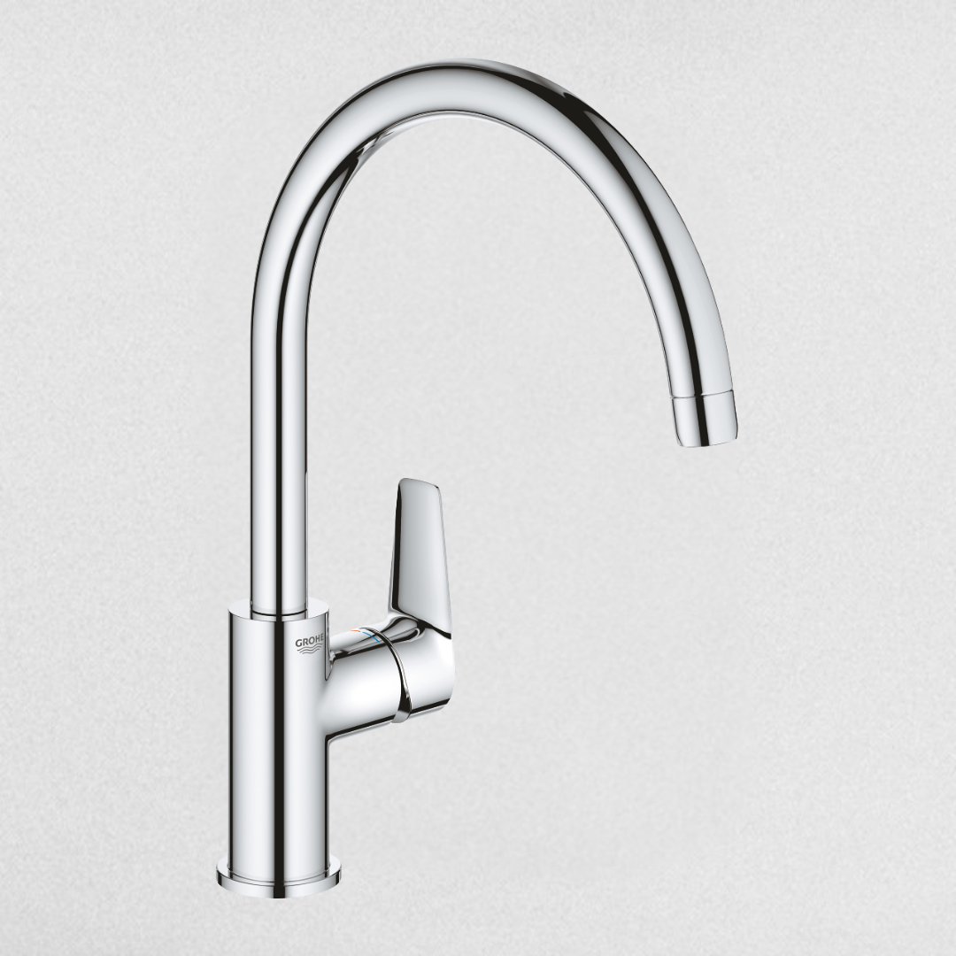 خلاط حوض مطبخ باو ادج 31367001 بذراع واحد للتحكم في المياه اللون كروم من جروهي