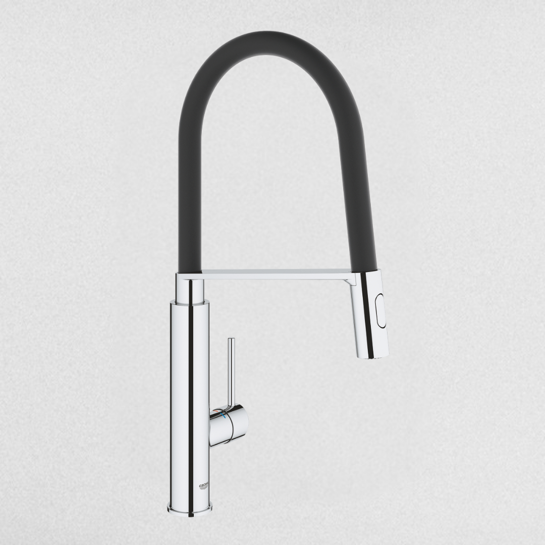 خلاط شيف مطبخ كونسيتو 31491000 بذراع واحد للتحكم في المياه اللون كروم من جروهي