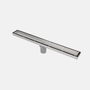 مجري شاور steel DL-61-V-30 كروم مخرج رأسي قابلة للتبليط 2*1 من بيورا 30سم