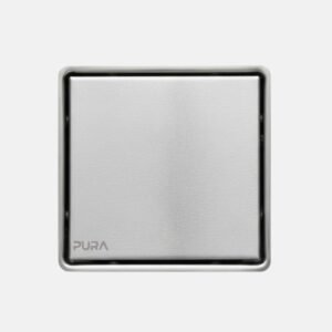 غطاء بيبه بيورا FDS-61-15 كروم مقاس 15×15 سم – استانلس ستيل وجه استانلس + وجه قابل لتركيب السيراميك