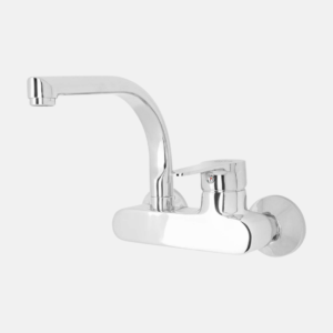 خلاط مطبخ معلق لاتزيو بقنطرة شبه دائرية متحركة من فاليو VK 6035 VALUE  مقبض واحد كروم | Lazio Wall Mount Kitchen Mixer