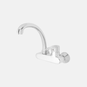 خلاط مطبخ معلق لاتزيو بقنطرة دائرية متحركة من فاليو VK 6035 VALUE  مقبض واحد كروم | Lazio Wall Mount Kitchen Mixer