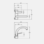 Lazio Wall Mount Kitchen Mixer (6)