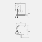 Napoli Wall Mount Kitchen Mixer (2)