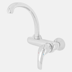 خلاط مطبخ نابولي معلق بقنطرة دائرية متحركة من فاليو VK 8037 VALUE  مقبض واحد كروم | Napoli Wall Mount Kitchen Mixer