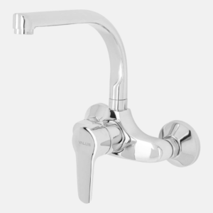 خلاط مطبخ معلق روما بقنطرة شبه دائرية متحركة من فاليو VK 17061 VALUE  مقبض واحد كروم | Rome Wall Mount Kitchen Mixer